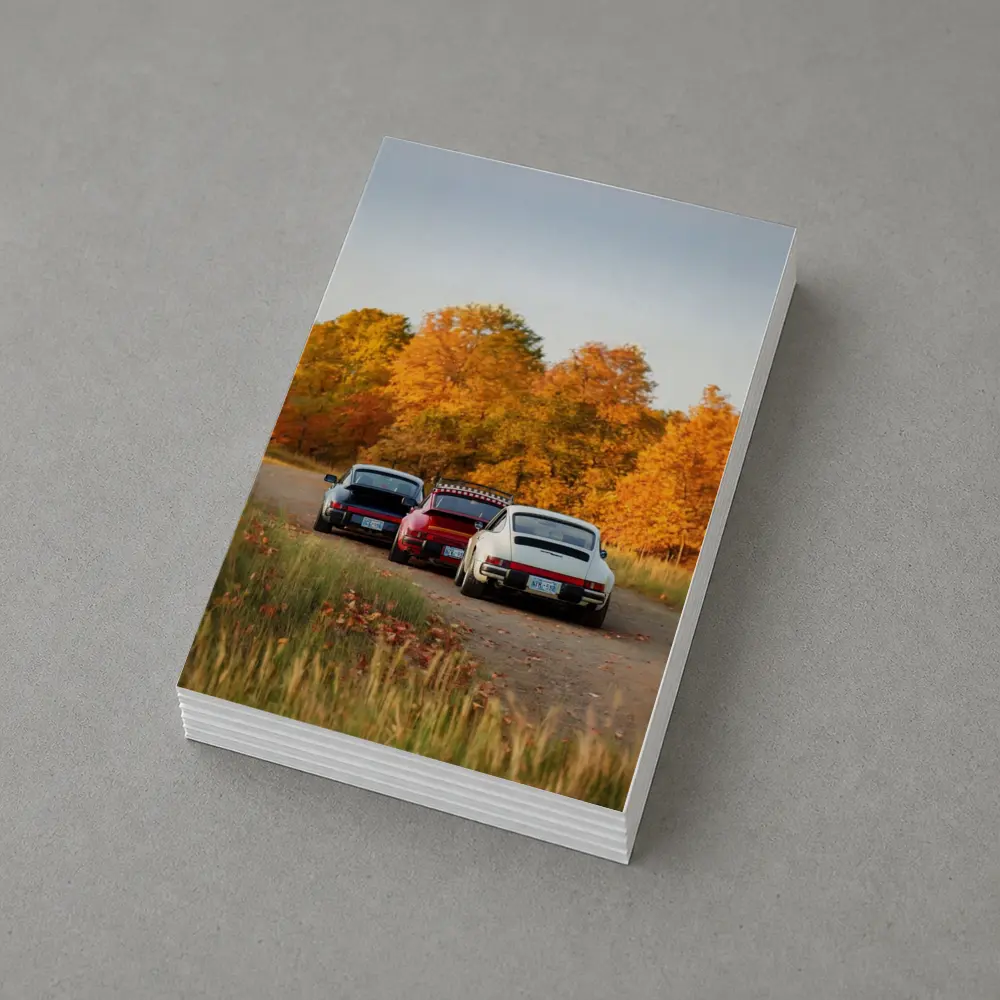 Porsche 911 Classic Cars Autumn Forest Road – Postcards