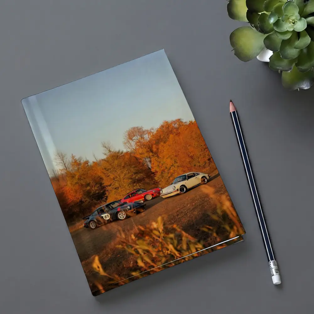 Three Classic Porsche 911 Cars Autumn Setting – Notebooks