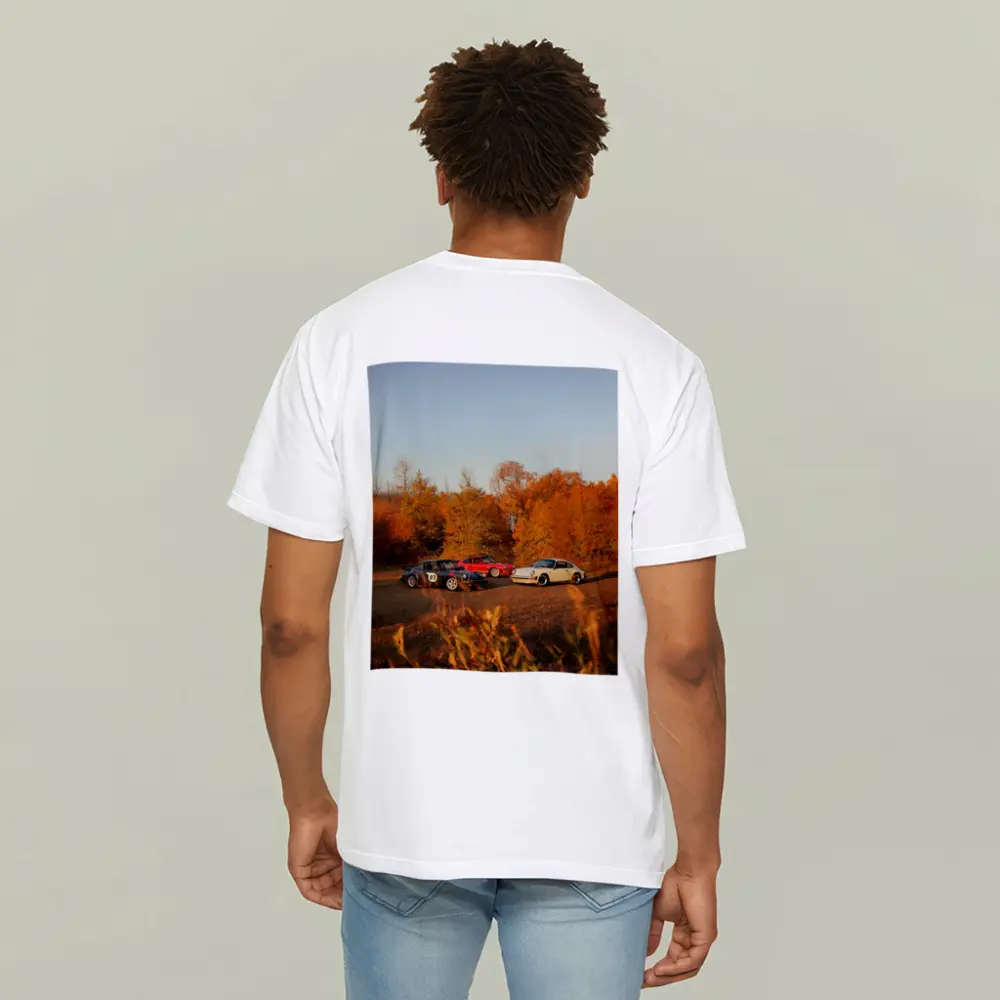 Three Classic Porsche 911 Cars Autumn Setting – T-Shirts