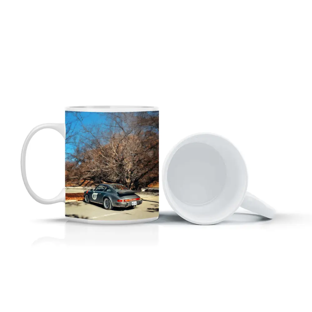Porsche 911 Race Car Bare Winter Trees – Mugs