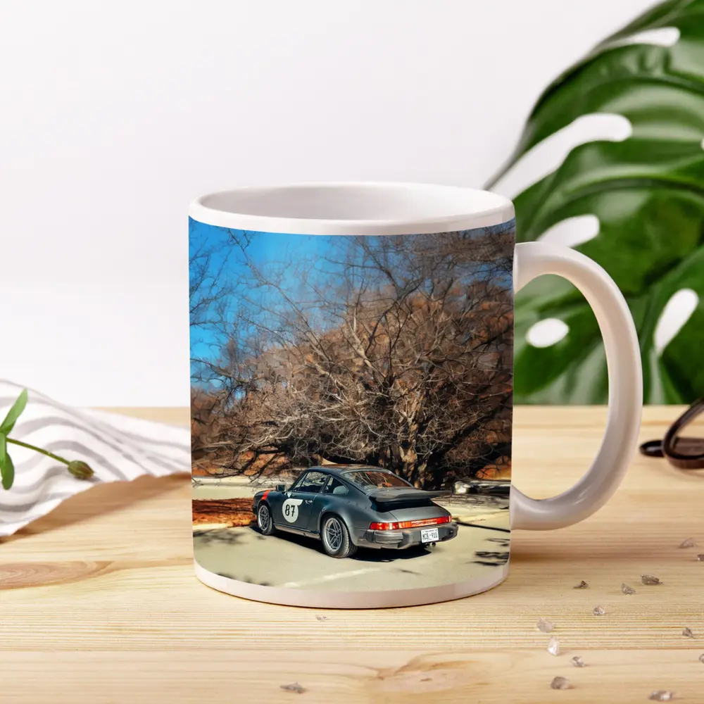 Porsche 911 Race Car Bare Winter Trees – Mugs