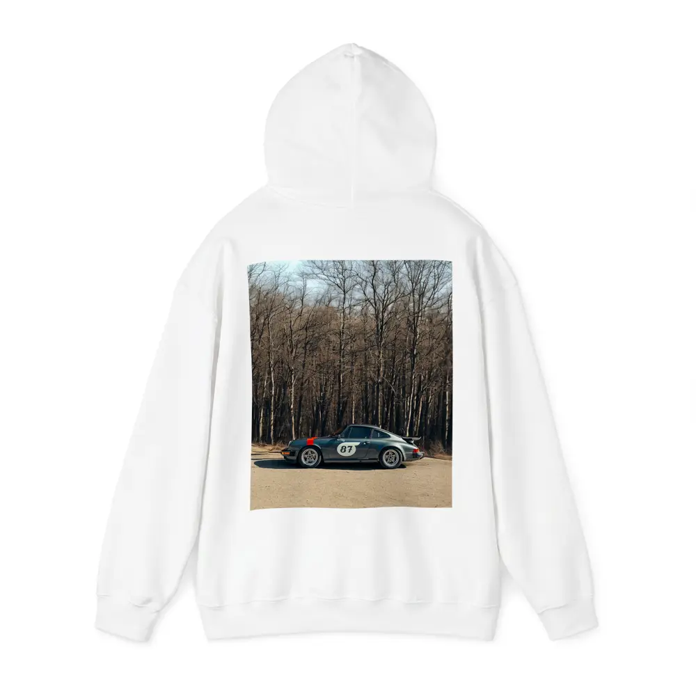Porsche 911 Race Car Bare Winter Forest – Hoodies