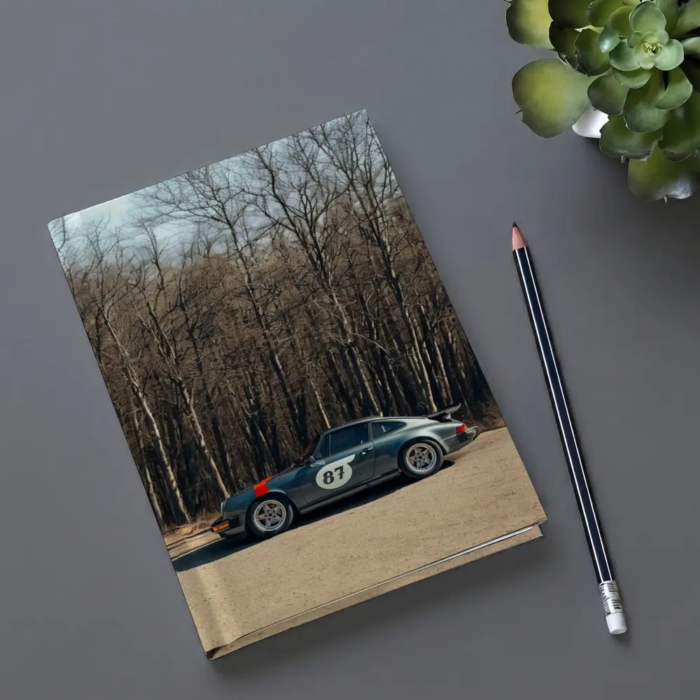 Porsche 911 Race Car Bare Winter Forest – Notebooks