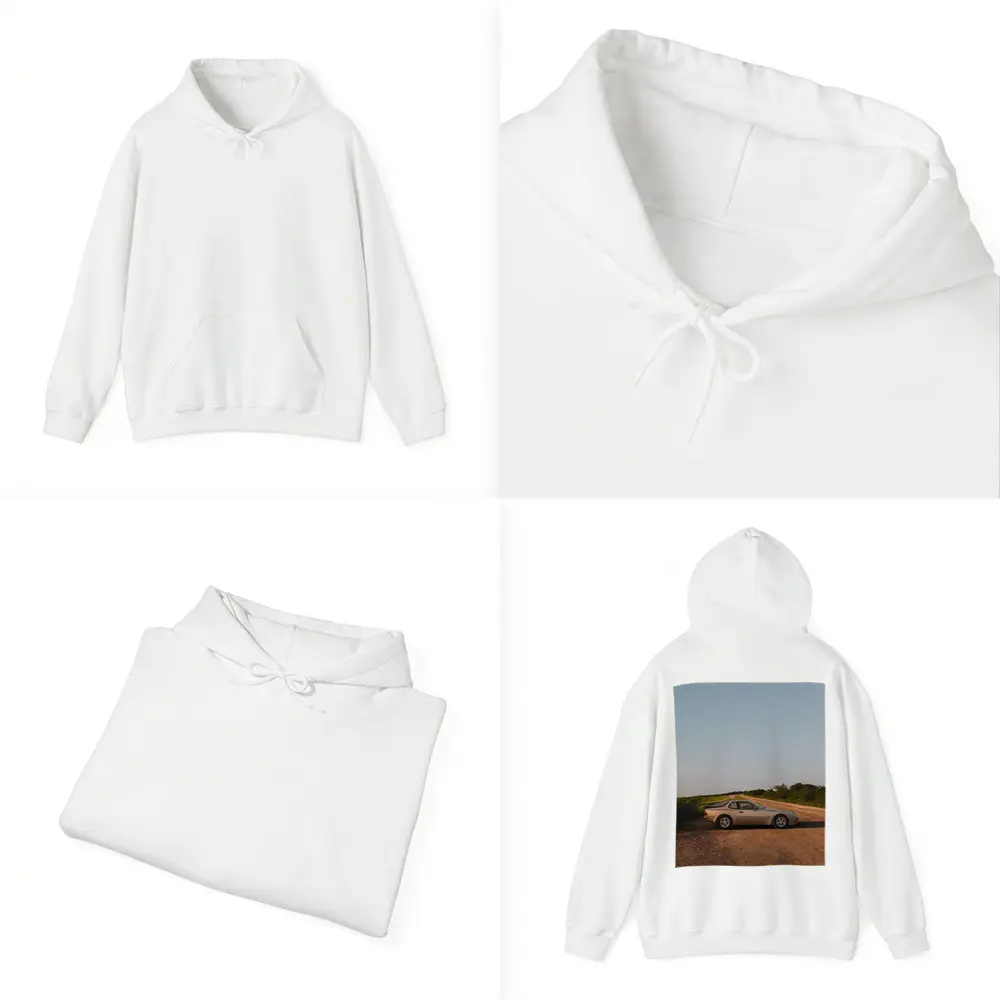 Porsche 944 Silver Coupe Country Road – Hoodies
