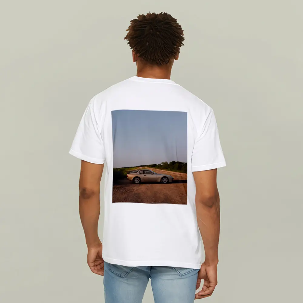 Porsche 944 Silver Coupe Country Road – T-Shirts