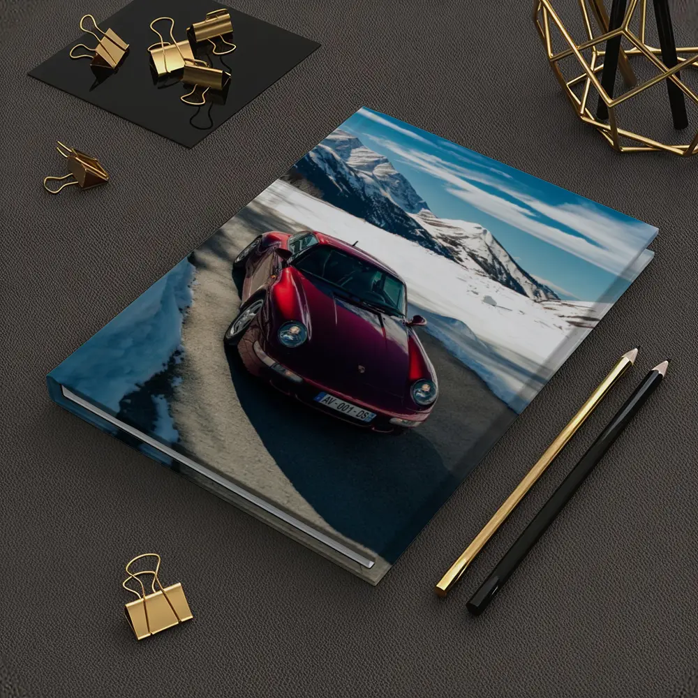 Porsche 911 Red Snow Mountain Road – Notebooks