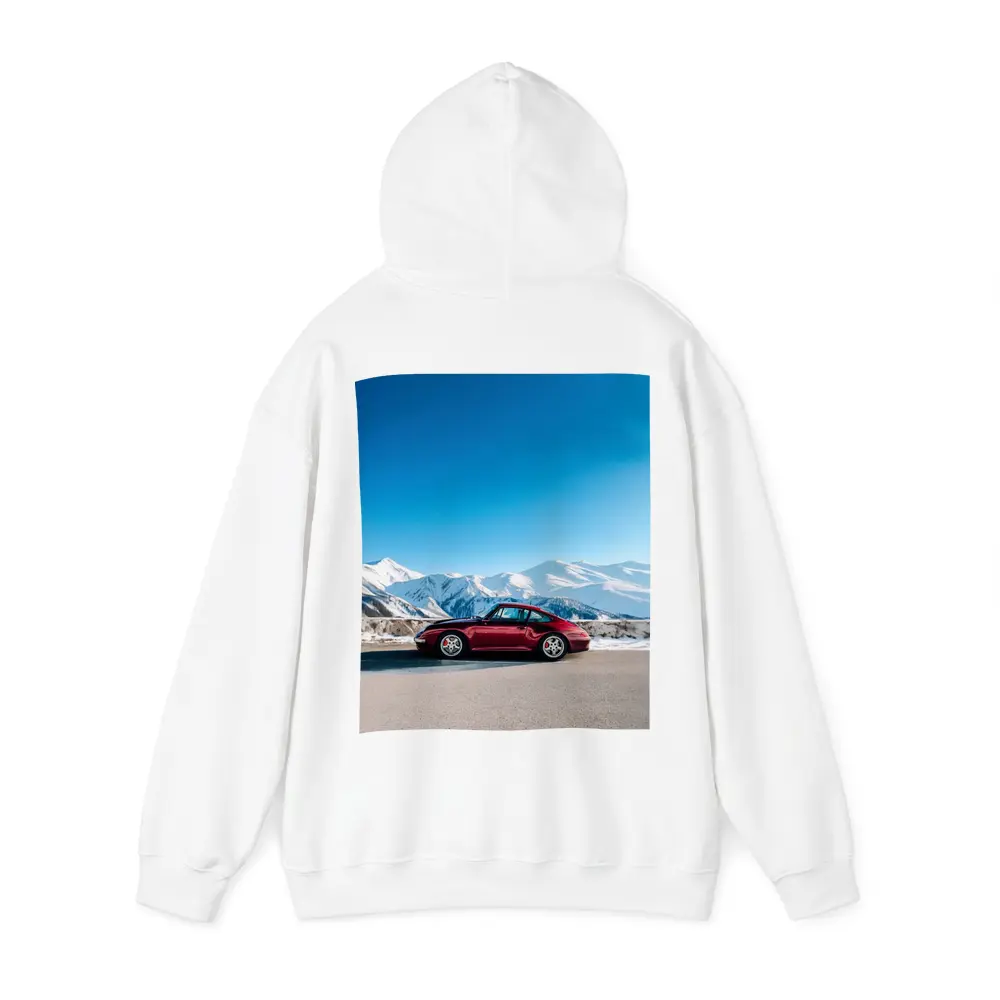 Porsche 911 Red Classic Winter Mountains – Hoodies