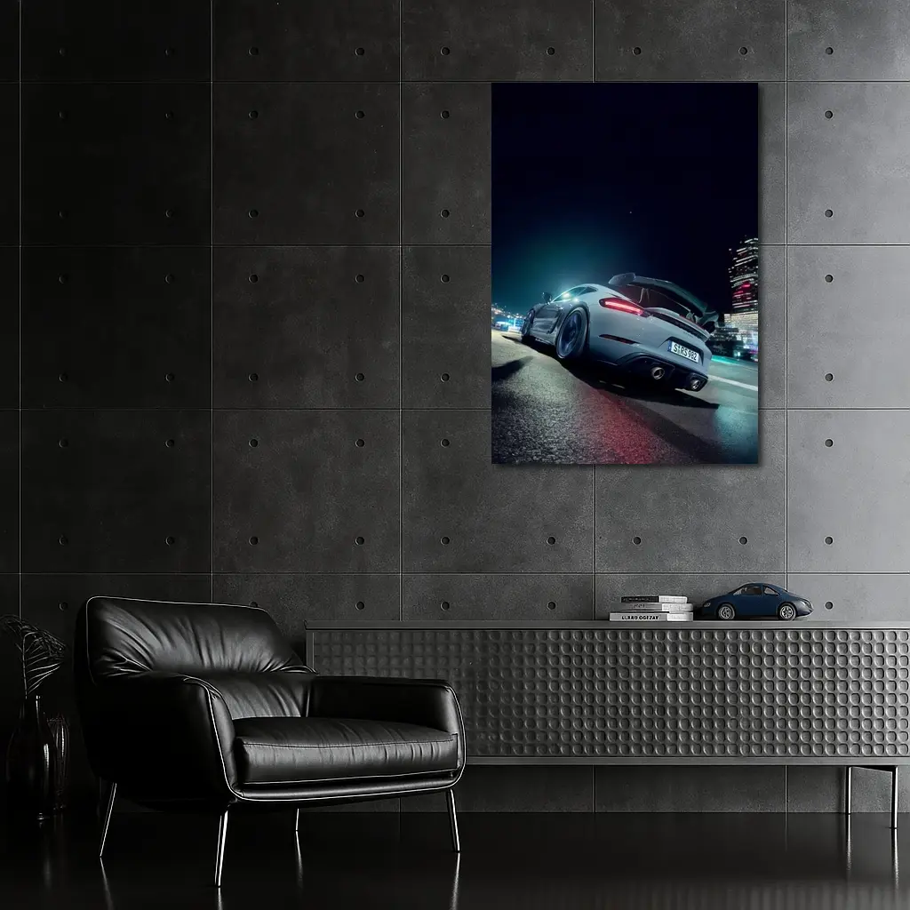 Porsche 911 GT3 City Night Street – Wall Art