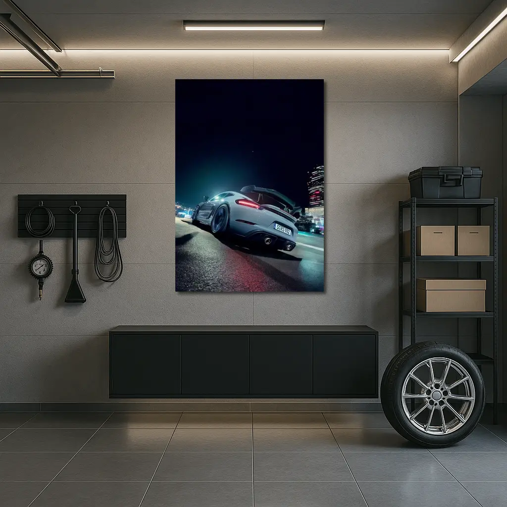 Porsche 911 GT3 City Night Street – Wall Art
