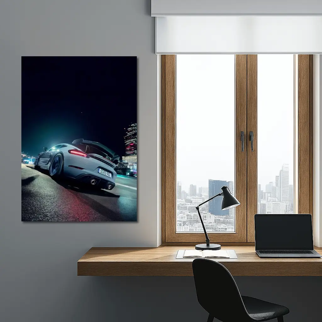 Porsche 911 GT3 City Night Street – Wall Art