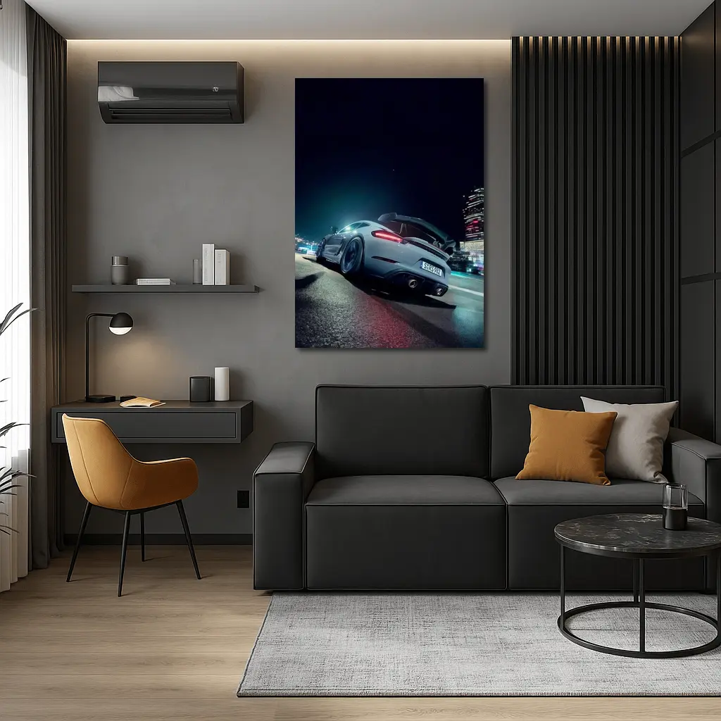 Porsche 911 GT3 City Night Street – Wall Art