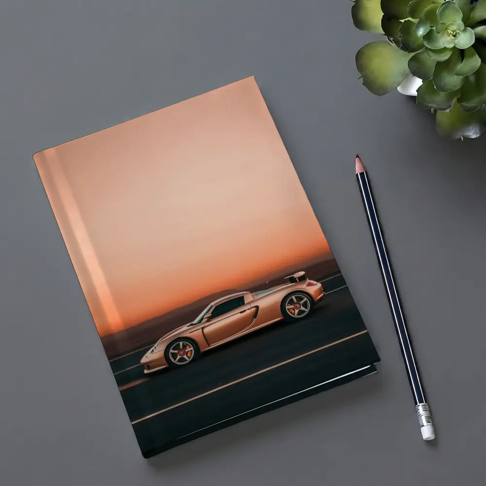 Porsche Carrera GT Pink Sunset Road – Notebooks