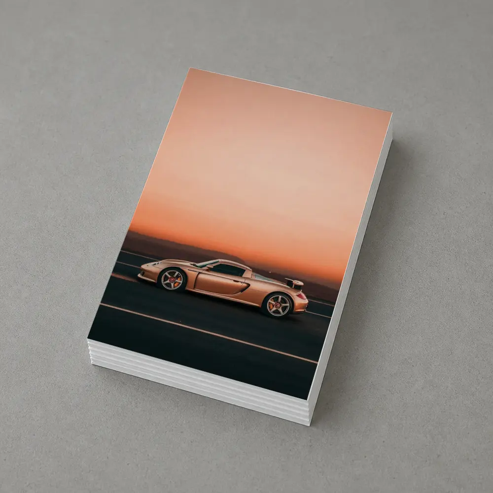 Porsche Carrera GT Pink Sunset Road – Postcards