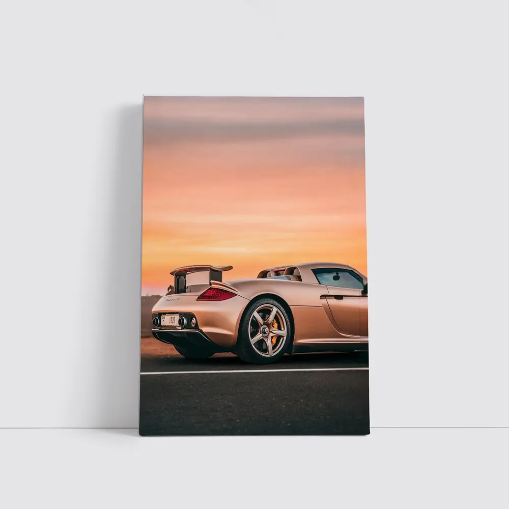 Porsche Carrera GT Sunset Road Side View – Wall Art