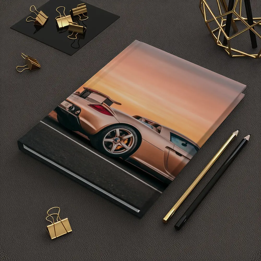 Porsche Carrera GT Sunset Road Side View – Notebooks