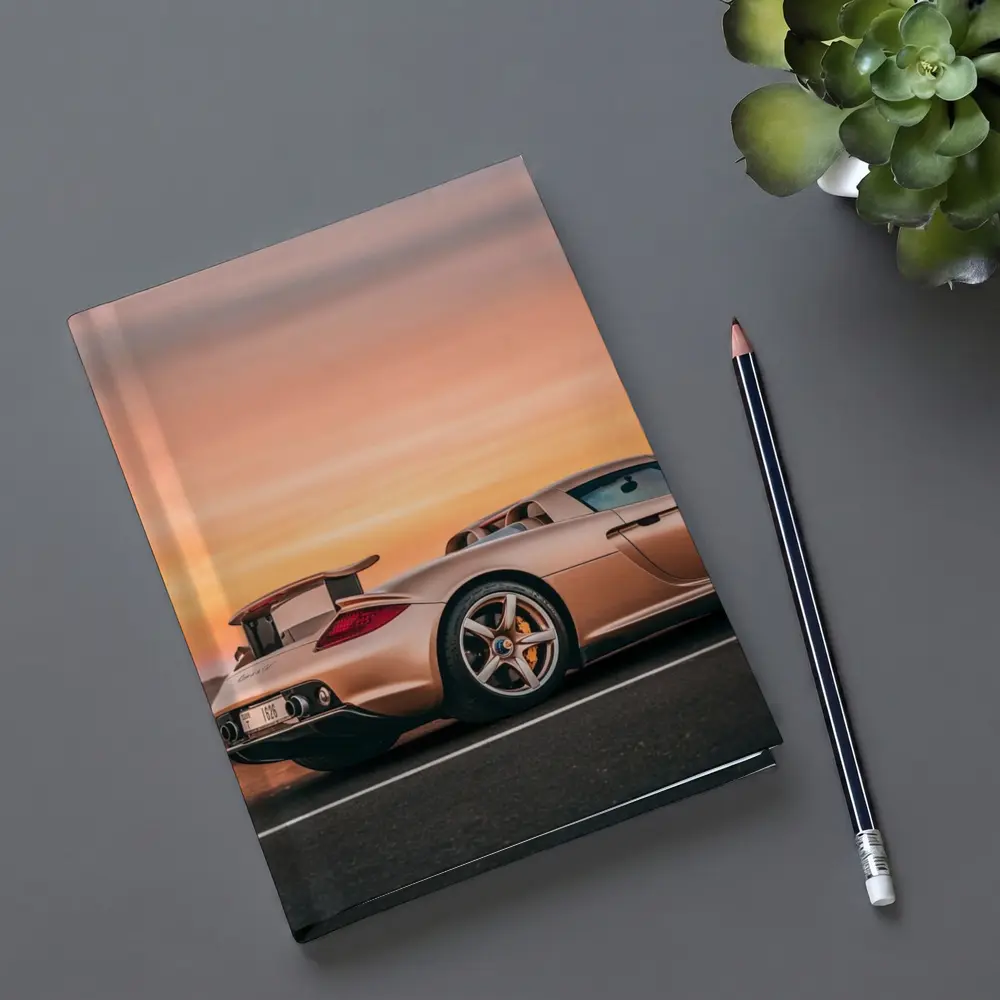 Porsche Carrera GT Sunset Road Side View – Notebooks