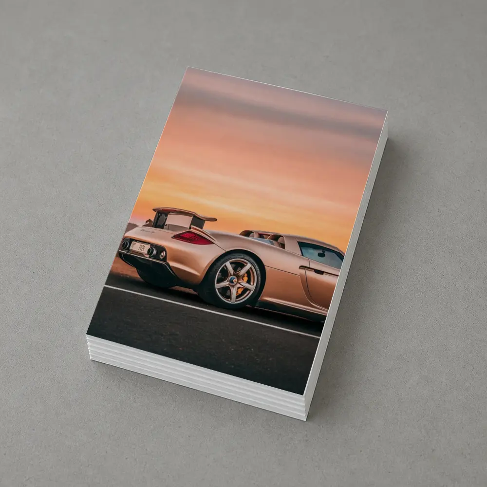 Porsche Carrera GT Sunset Road Side View – Postcards