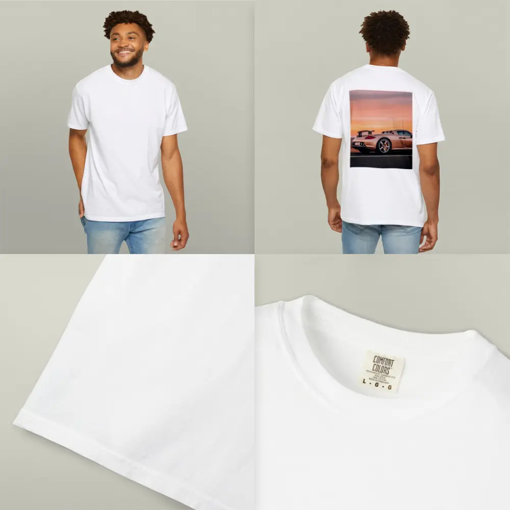 Porsche Carrera GT Sunset Road Side View – T-Shirts