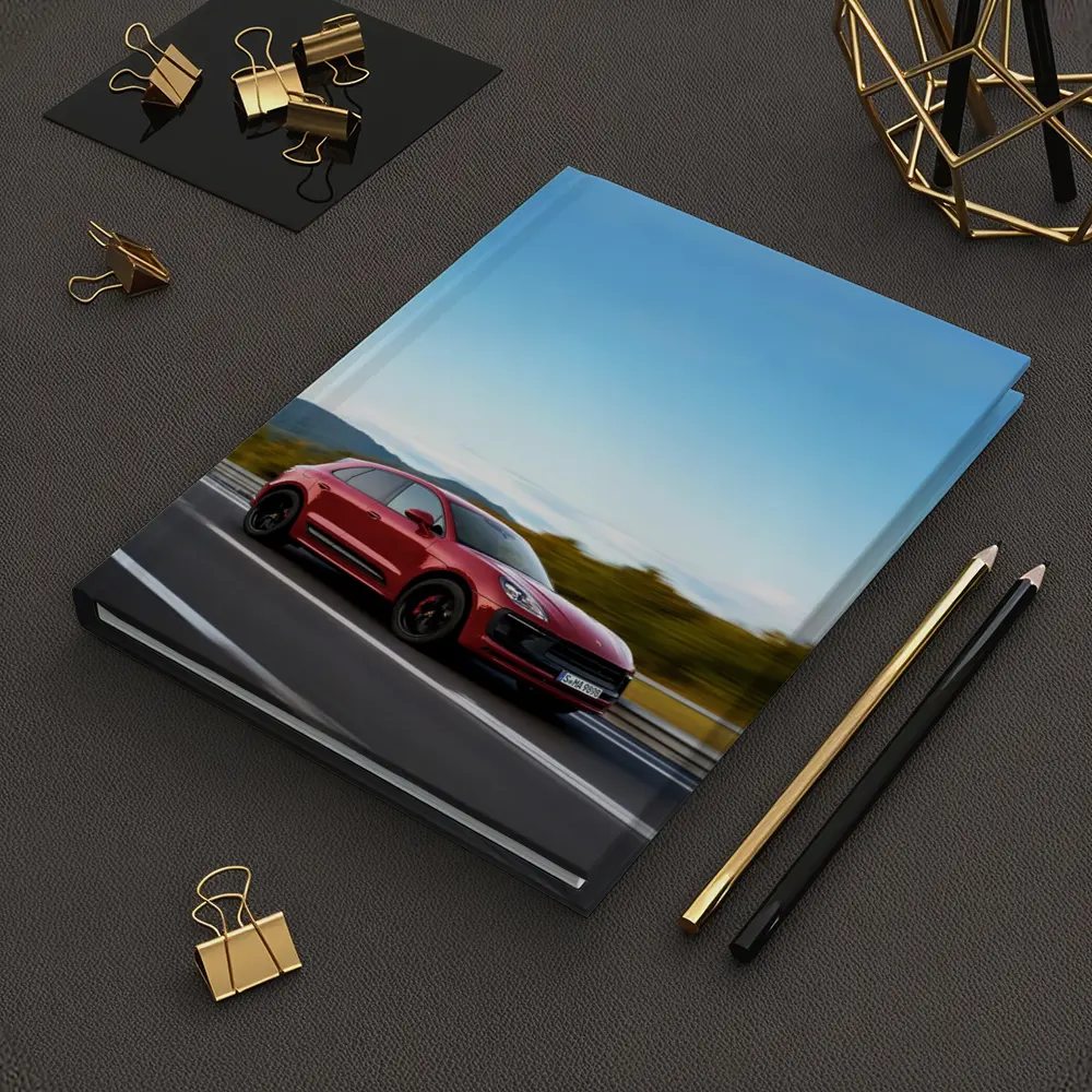 Red Porsche Macan GTS On Open Highway – Notebooks