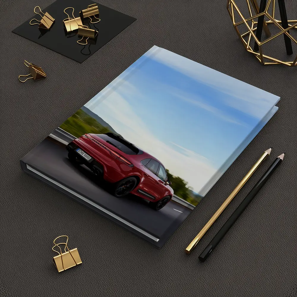 Red Porsche Cayenne Speeding On Open Road – Notebooks