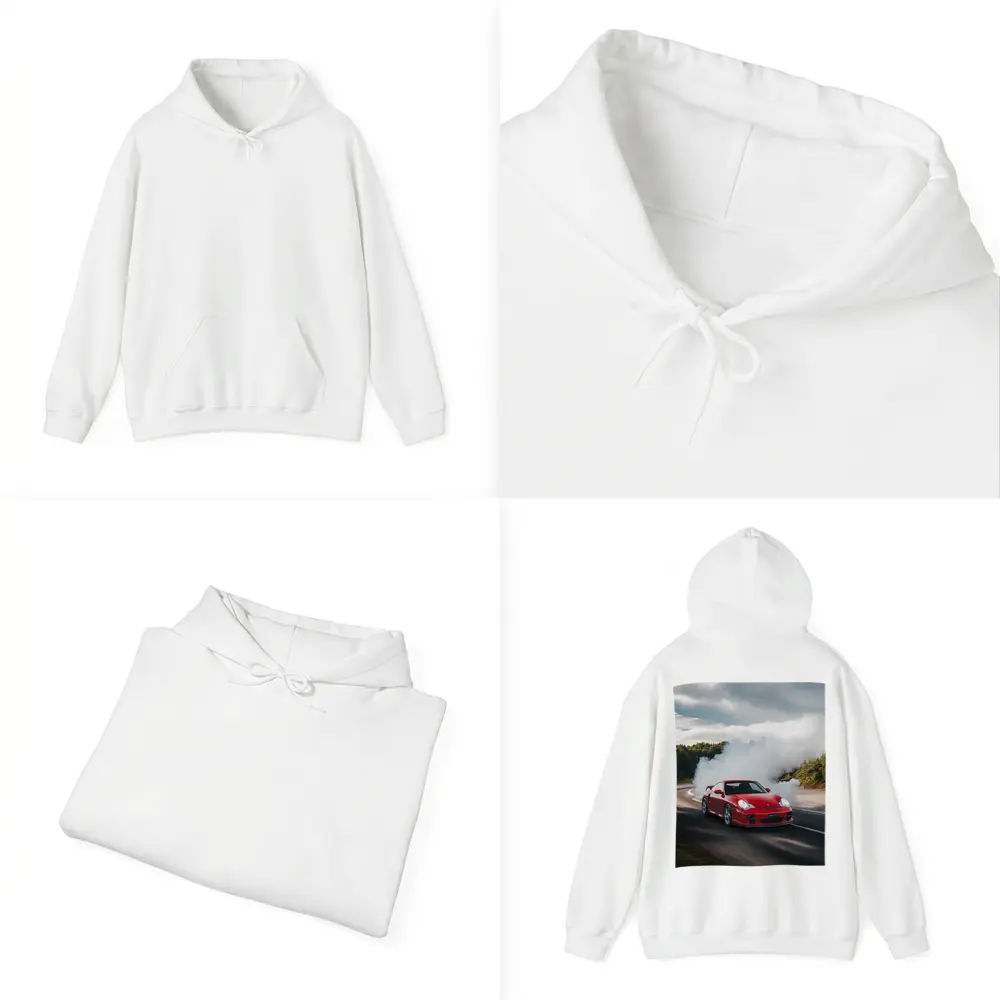Red Porsche 911 GT2 Smoking Road – Hoodies