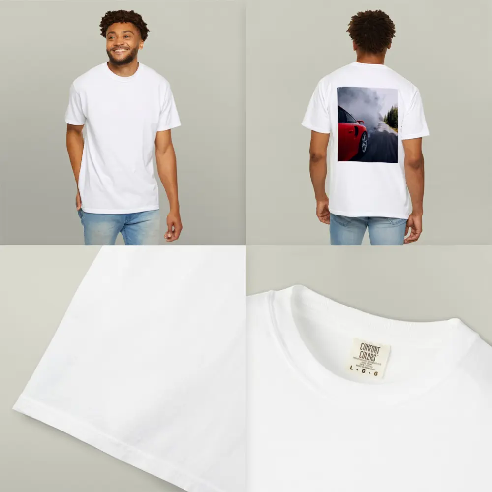 Red Porsche 911 Burnout Forest Road – T-Shirts