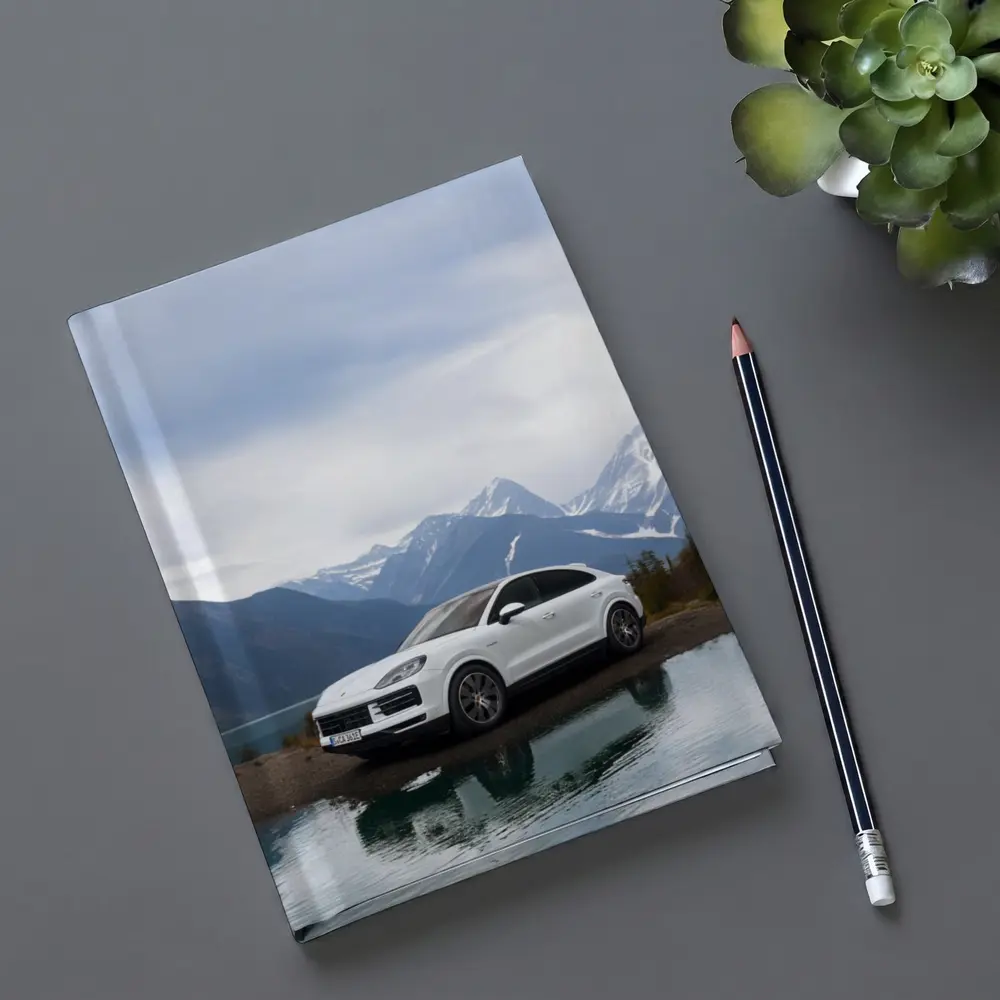 Porsche Cayenne White SUV Mountain Lake – Notebooks