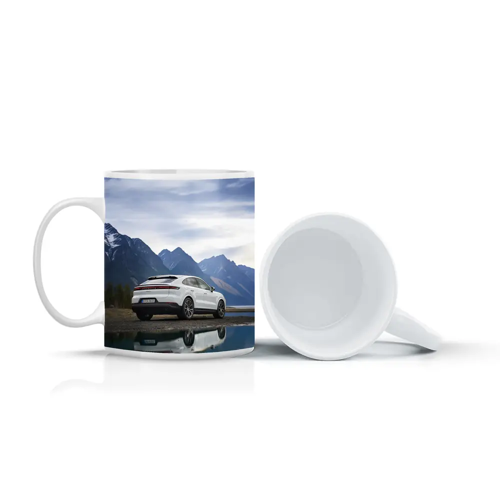 Porsche Cayenne Coupe White Mountain Lake – Mugs