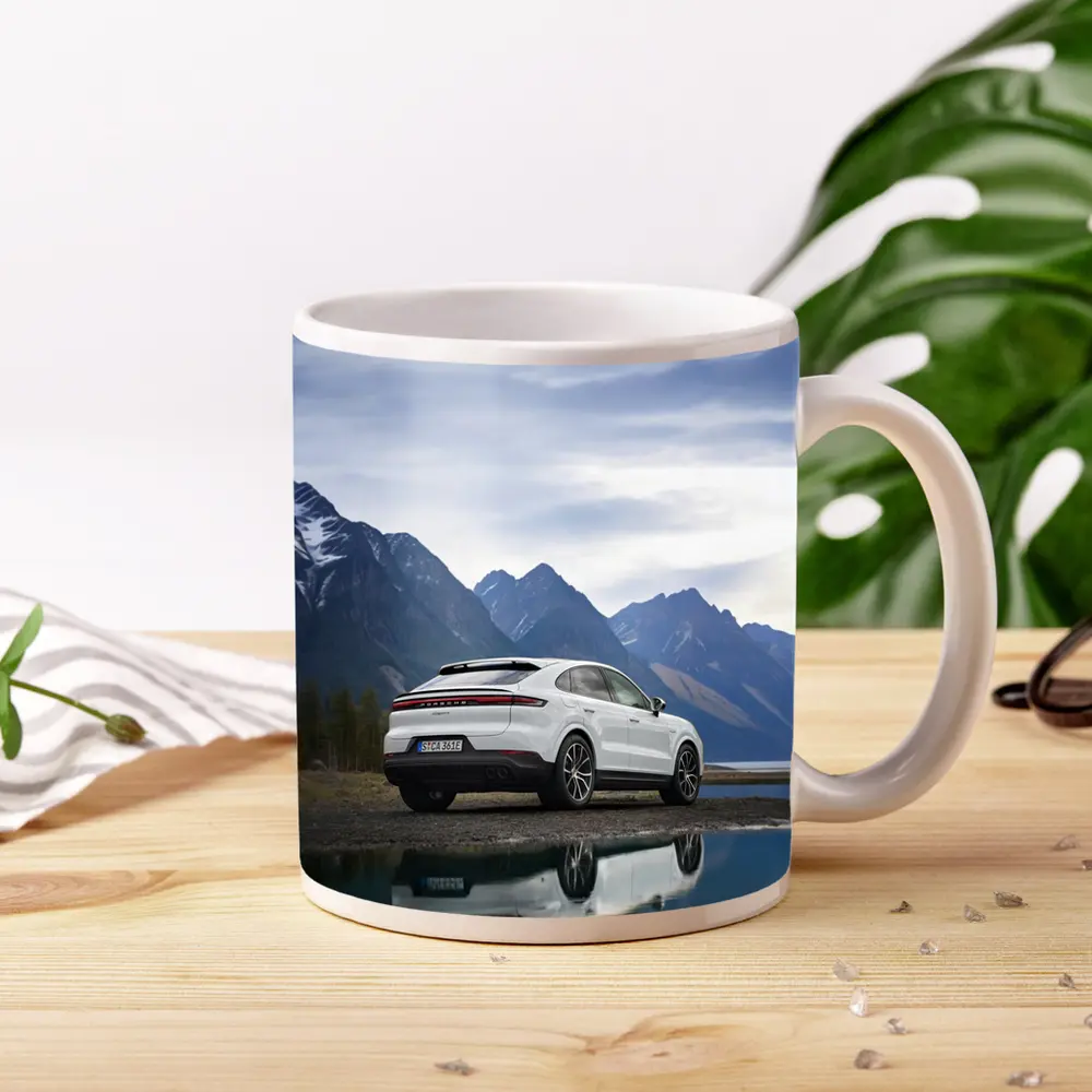 Porsche Cayenne Coupe White Mountain Lake – Mugs