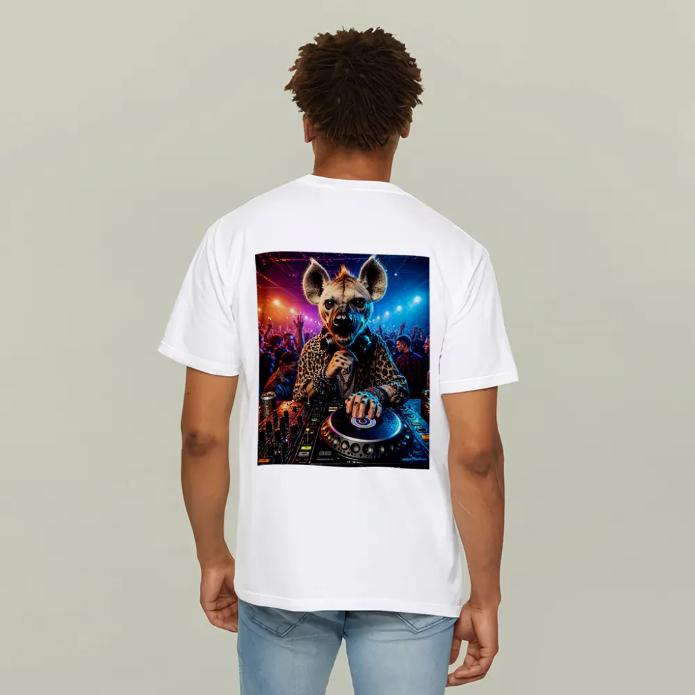 Hyena DJ Spinning Decks At Nightclub – T-Shirts