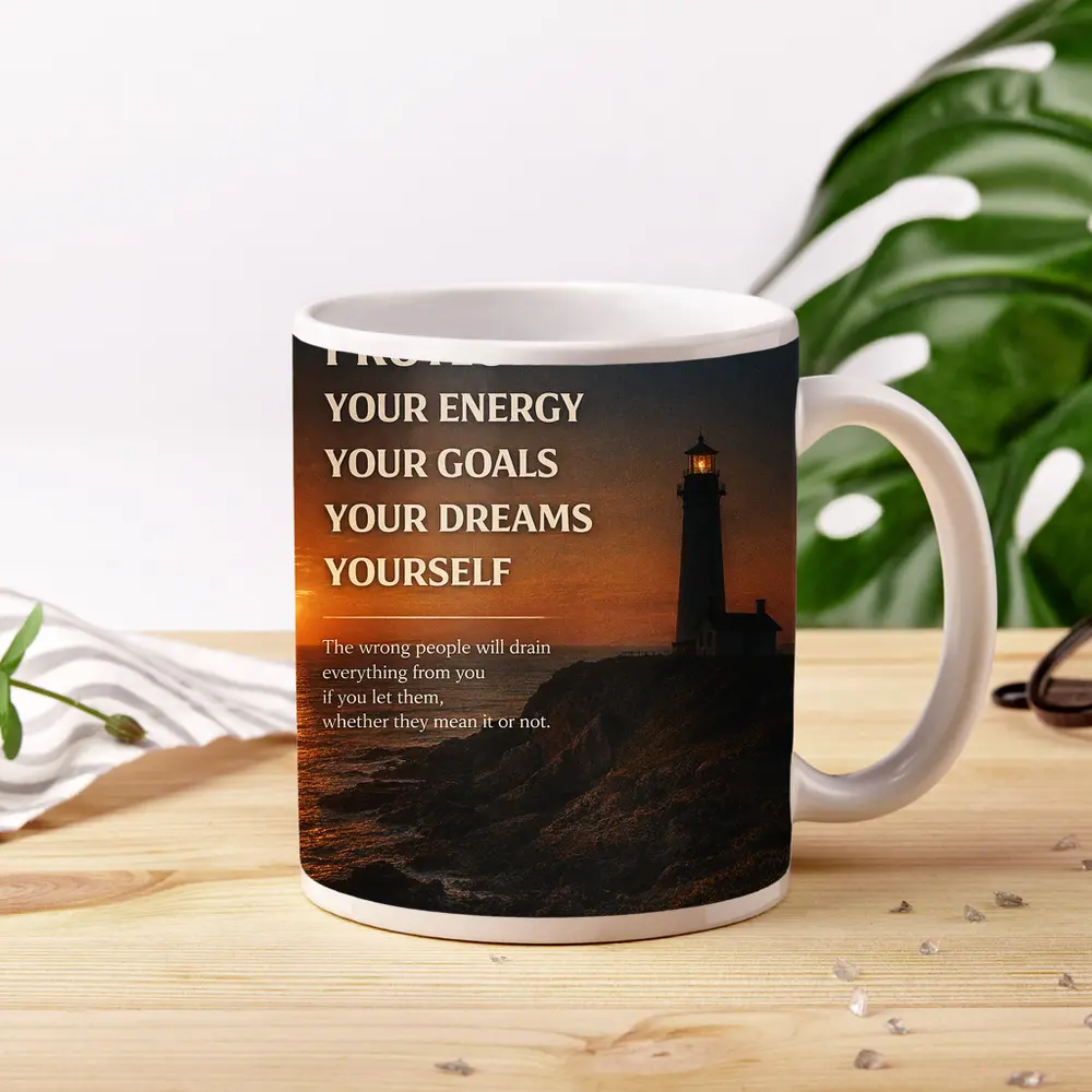 Protect Your Energy Goals Dreams Mindset Quote – Mugs