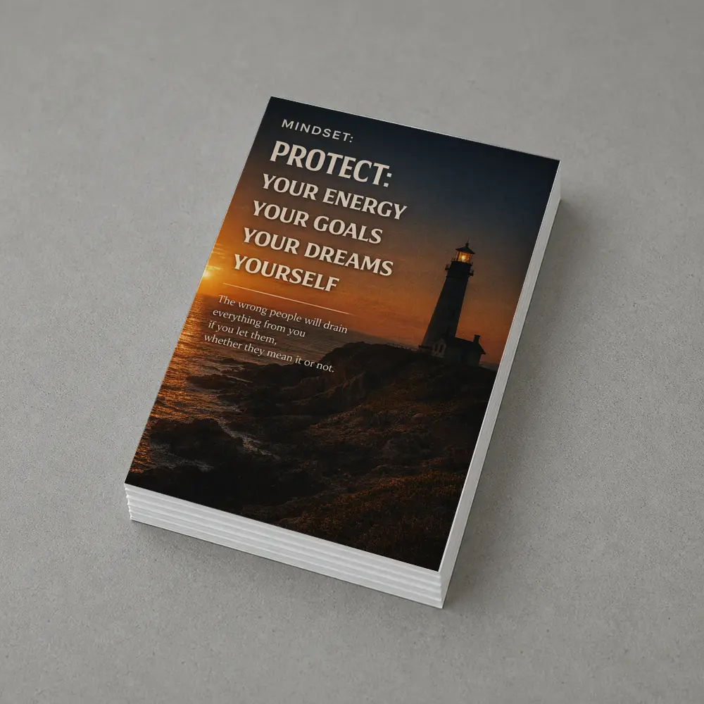 Protect Your Energy Goals Dreams Mindset Quote – Postcards