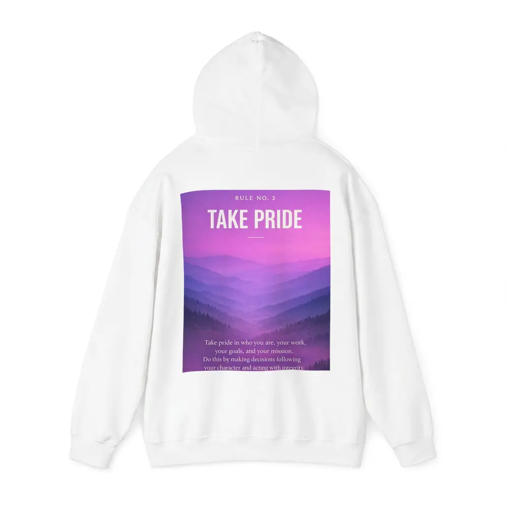 Take Pride Quote Purple Mountain Landscape – Hoodies