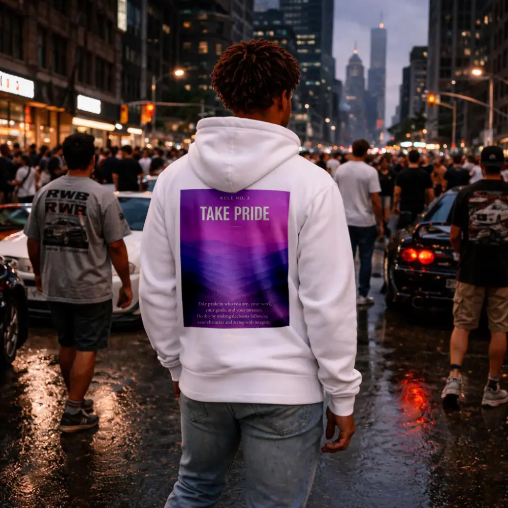 Take Pride Quote Purple Mountain Landscape – Hoodies