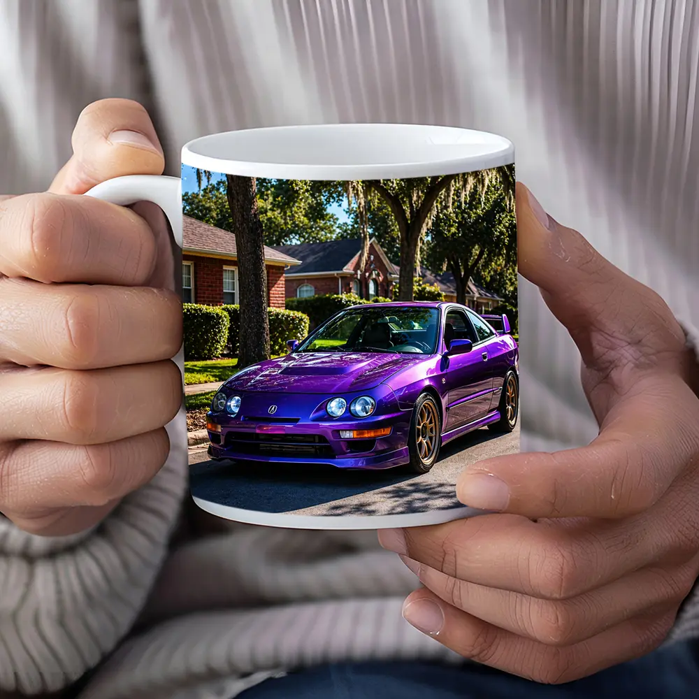 Purple Acura Integra Type R Suburban Street – Mugs