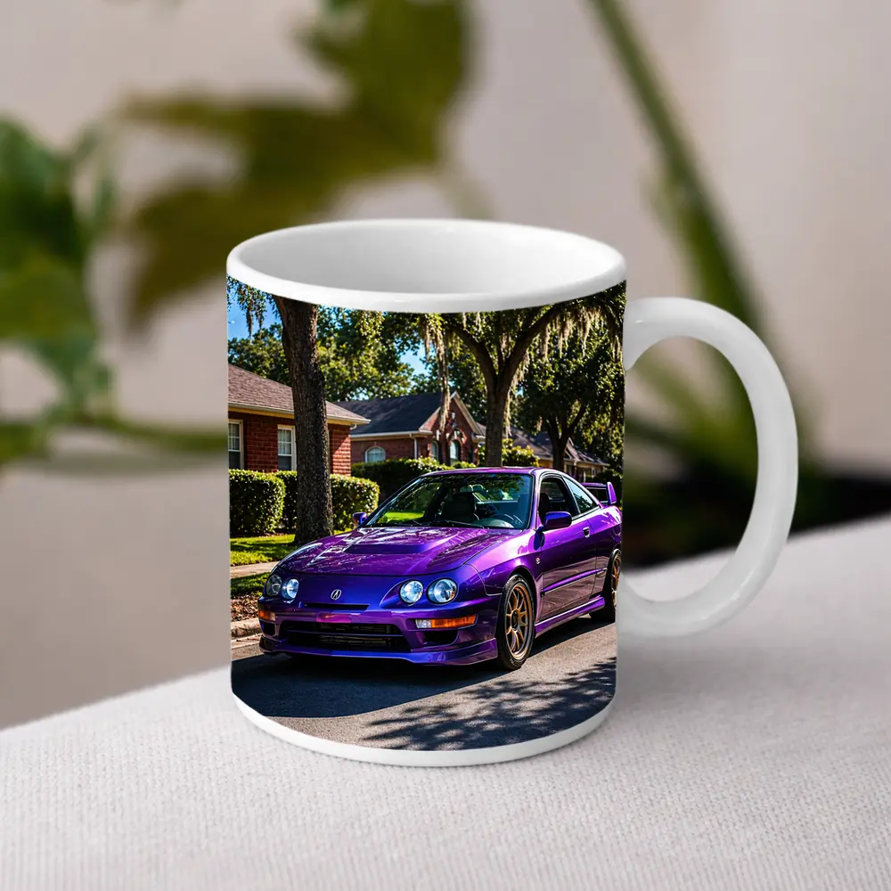Purple Acura Integra Type R Suburban Street – Mugs