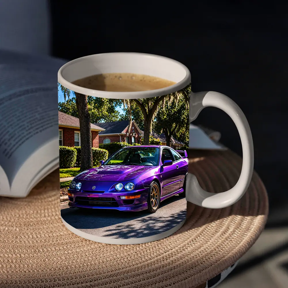 Purple Acura Integra Type R Suburban Street – Mugs