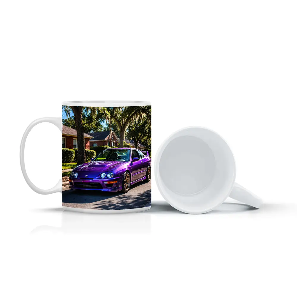 Purple Acura Integra Type R Suburban Street – Mugs