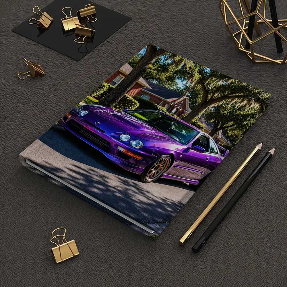 Purple Acura Integra Type R Suburban Street – Notebooks