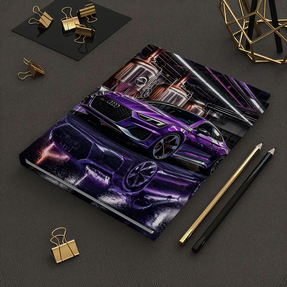 Purple Audi RS5 Inside Industrial Brewery – Notebooks
