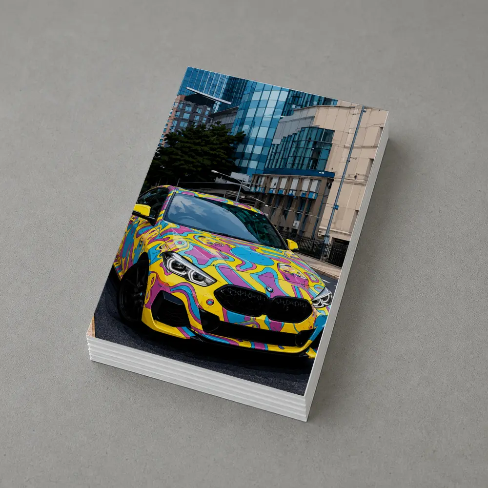 BMW 2 Series Psychedelic Art Wrap City – Postcards