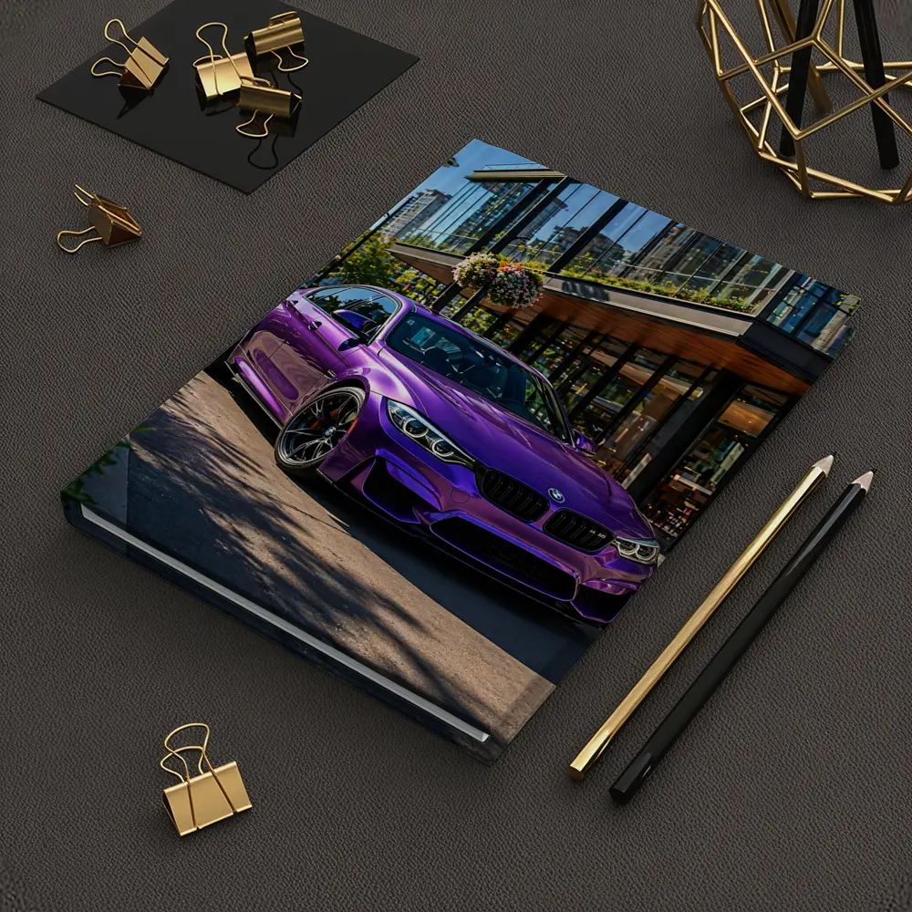 Purple BMW M3 Parked in Seattle City – Notebooks