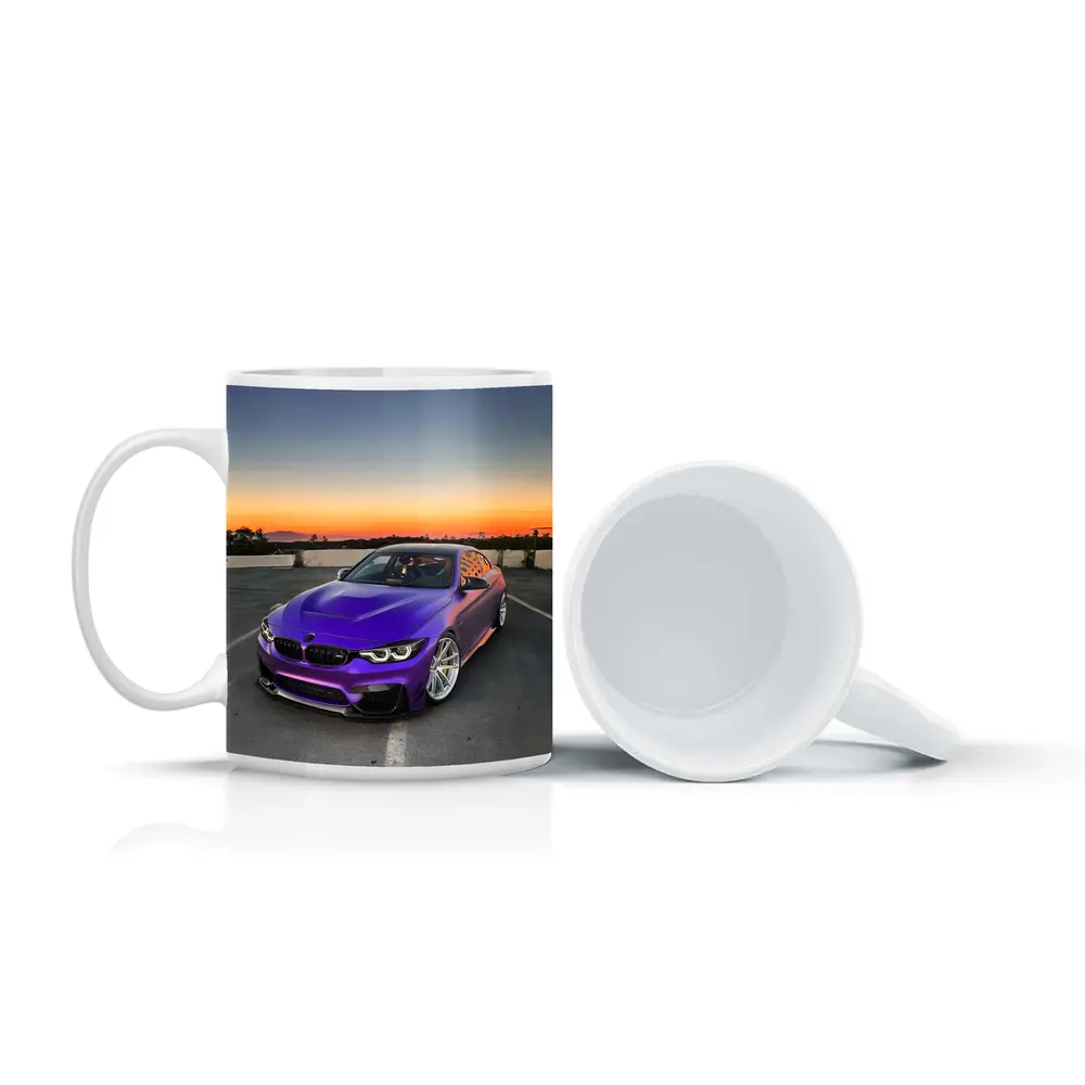 Purple BMW M4 at Sunset Sky – Mugs