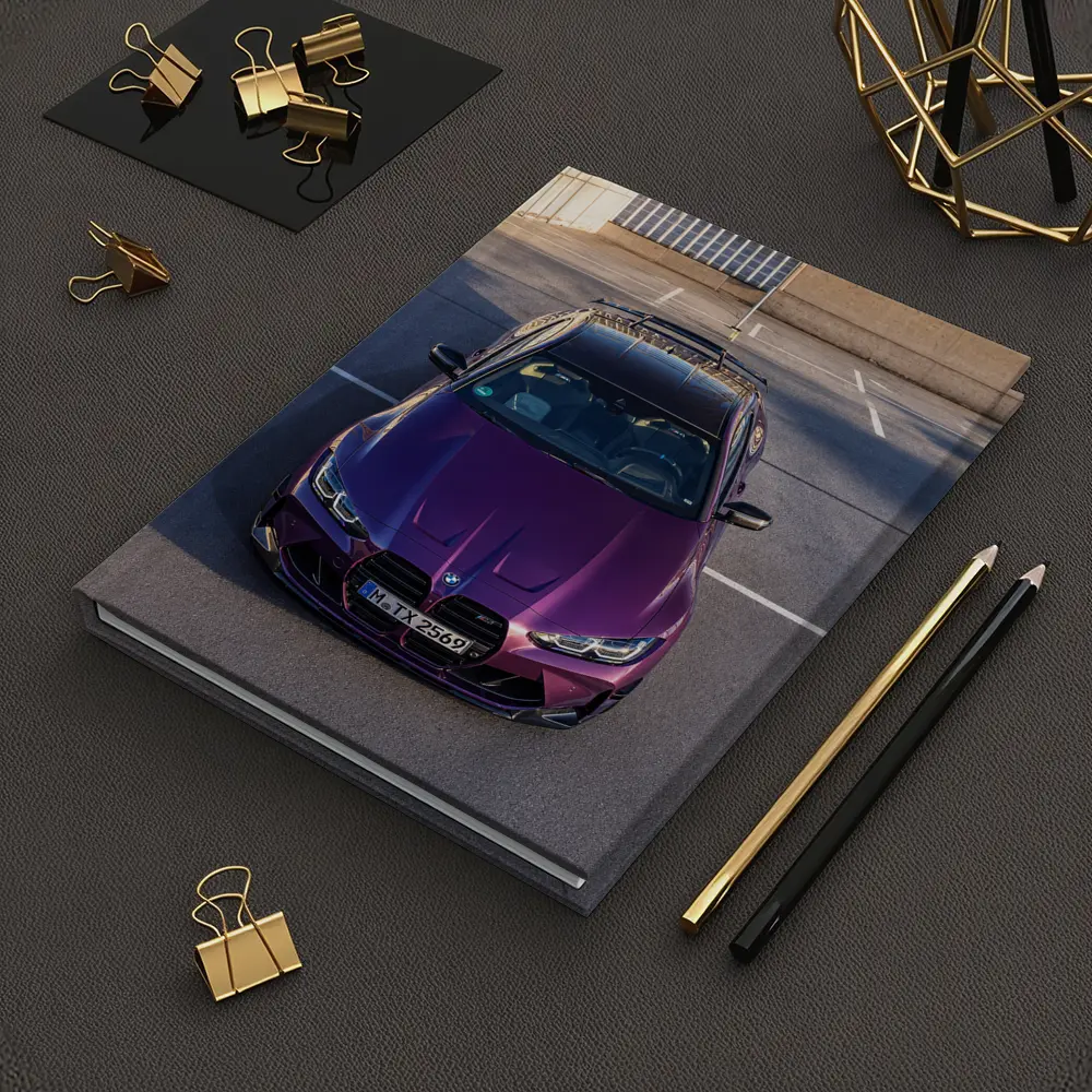Purple BMW M4 Competition Overhead Parking Lot – Notebooks