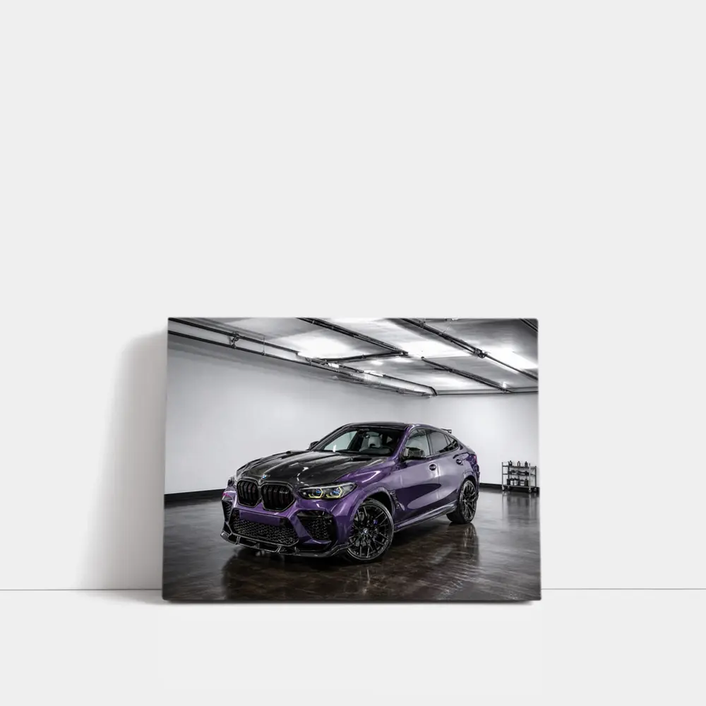 BMW X6 M Purple Carbon Body Indoor Garage – Wall Art
