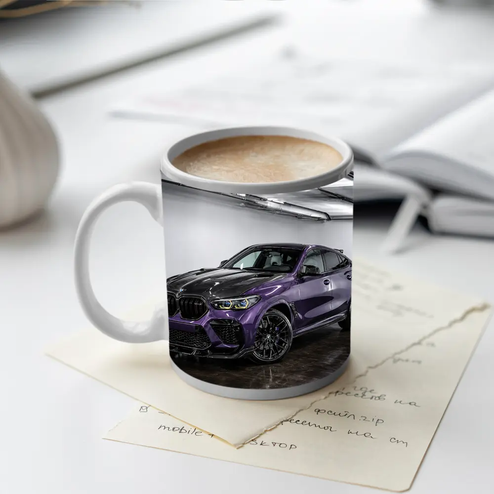BMW X6 M Purple Carbon Body Indoor Garage – Mugs