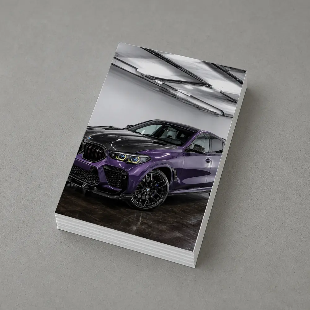 BMW X6 M Purple Carbon Body Indoor Garage – Postcards