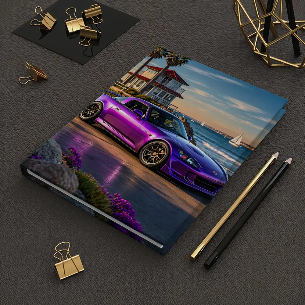 Purple Honda S2000 Coastal California Beach Setting – Notebooks