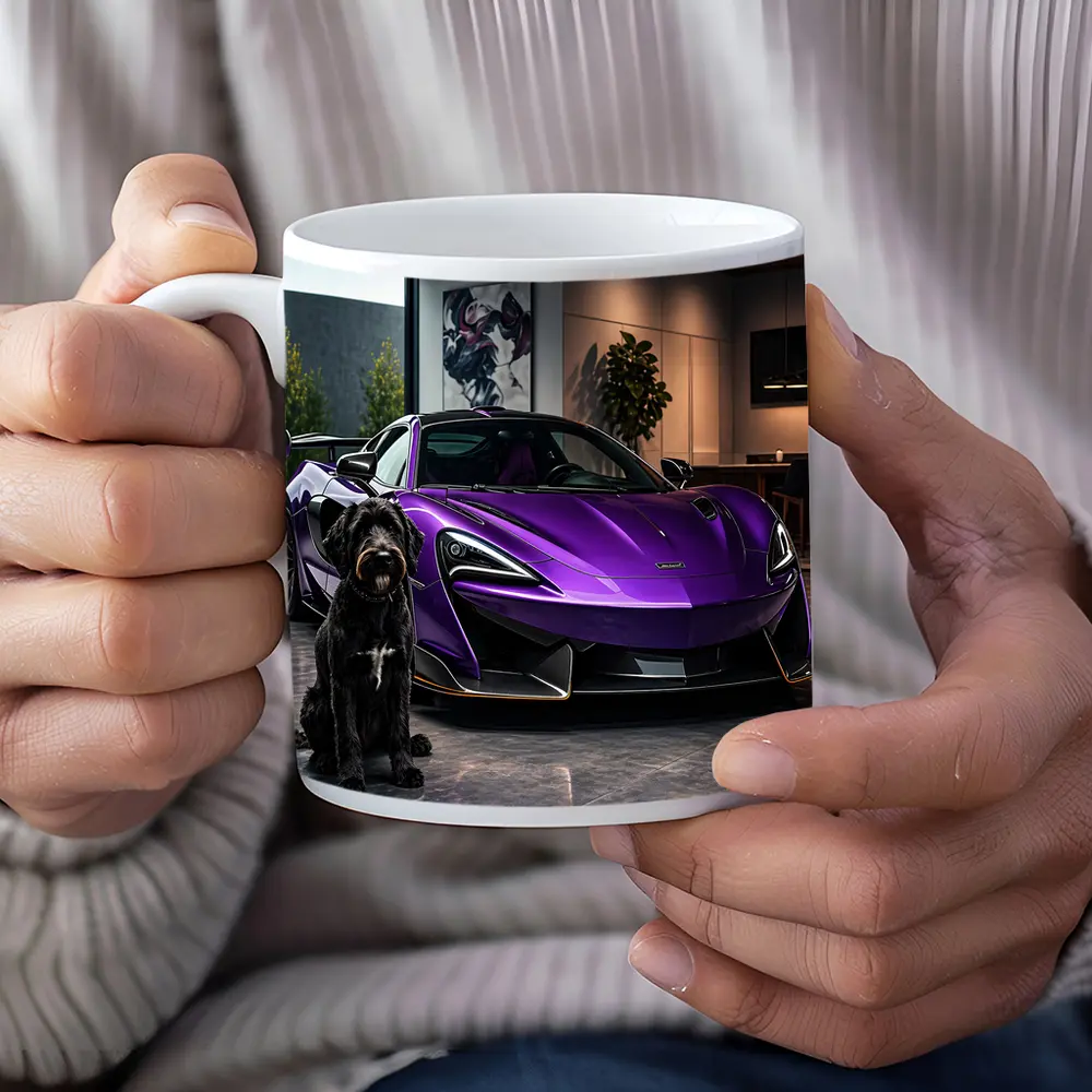Purple McLaren 600LT Dog Luxury Garage – Mugs