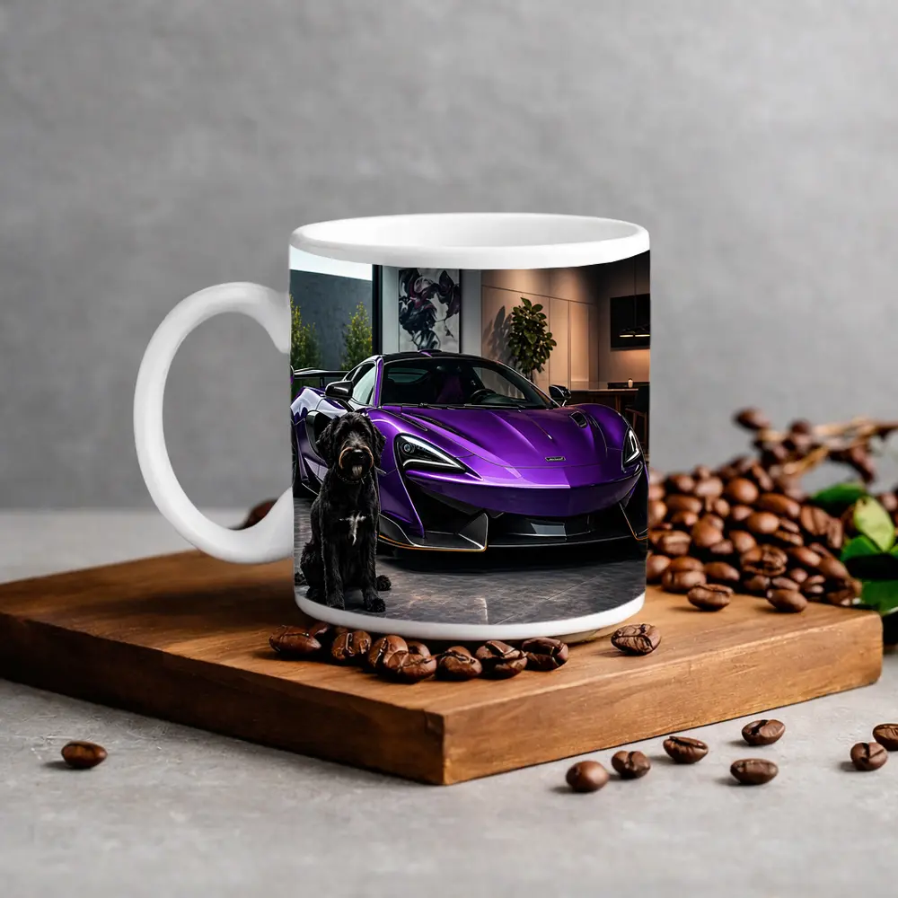 Purple McLaren 600LT Dog Luxury Garage – Mugs